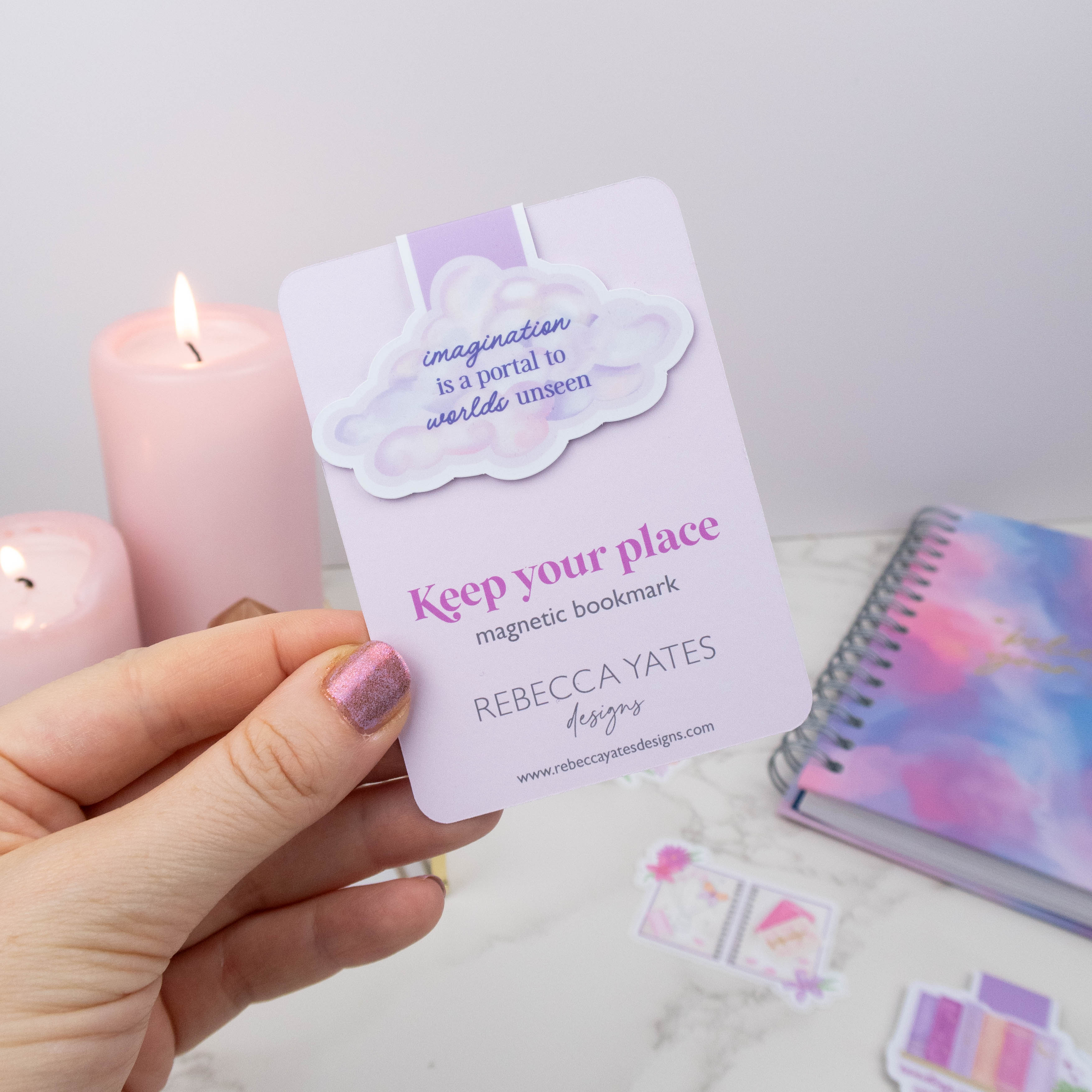 IMAGINATION IS A PORTAL TO WORLDS UNSEEN   - MAGNETIC BOOKMARK - Rebecca Yates