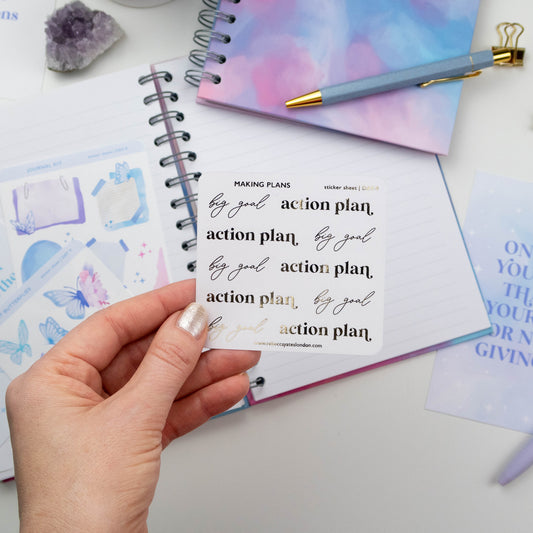 MAKING PLANS - FOILED PLANNER STICKER SHEET