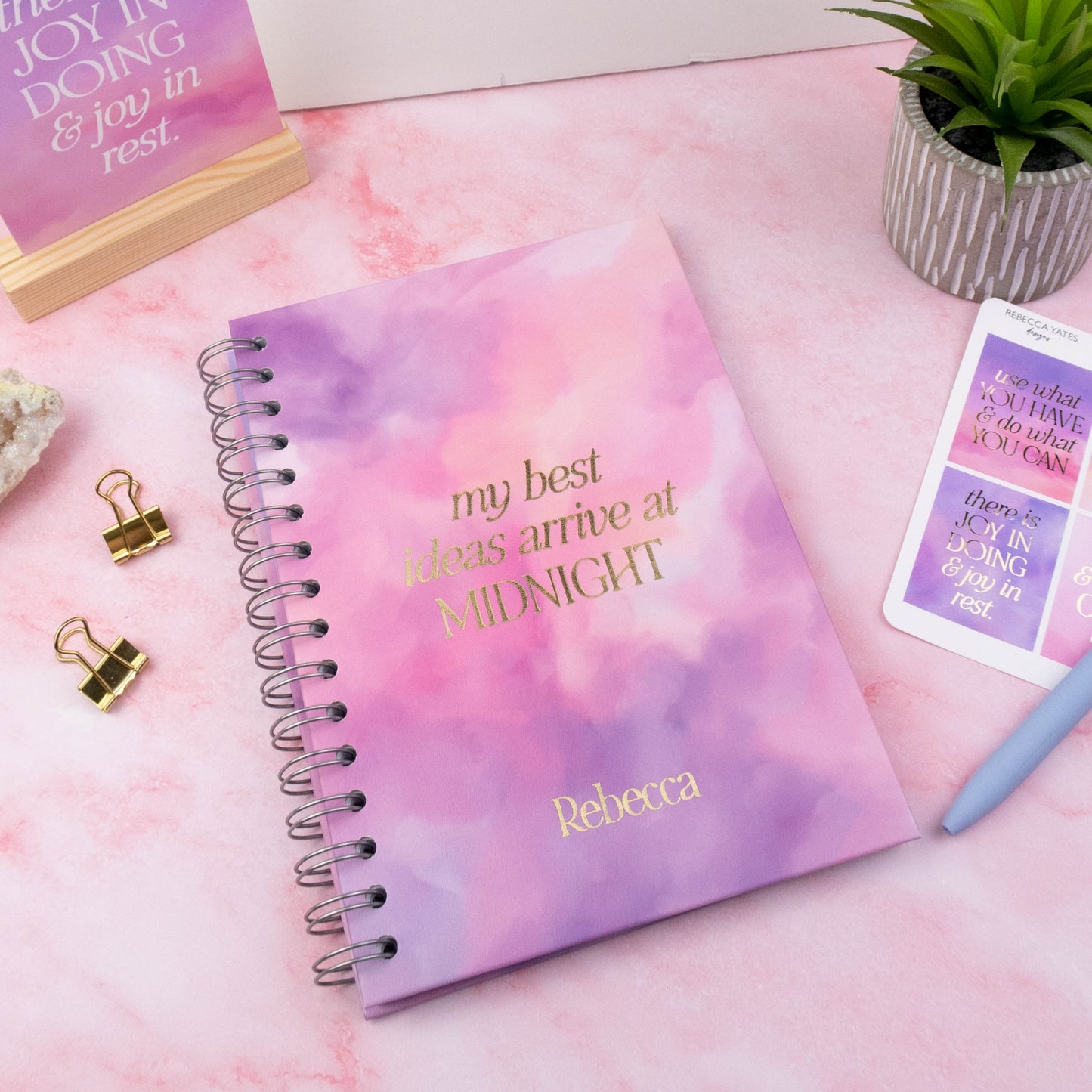 MY BEST IDEAS ARRIVE AT MIDNIGHT - LUXE PERSONALISED JOURNAL