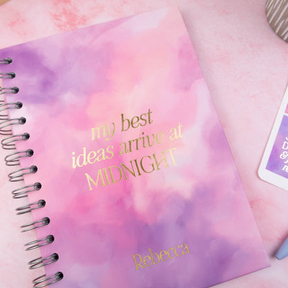 MY BEST IDEAS ARRIVE AT MIDNIGHT - LUXE PERSONALISED JOURNAL