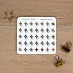 STARS NUMBERS - FOILED PLANNER STICKERS - Rebecca Yates