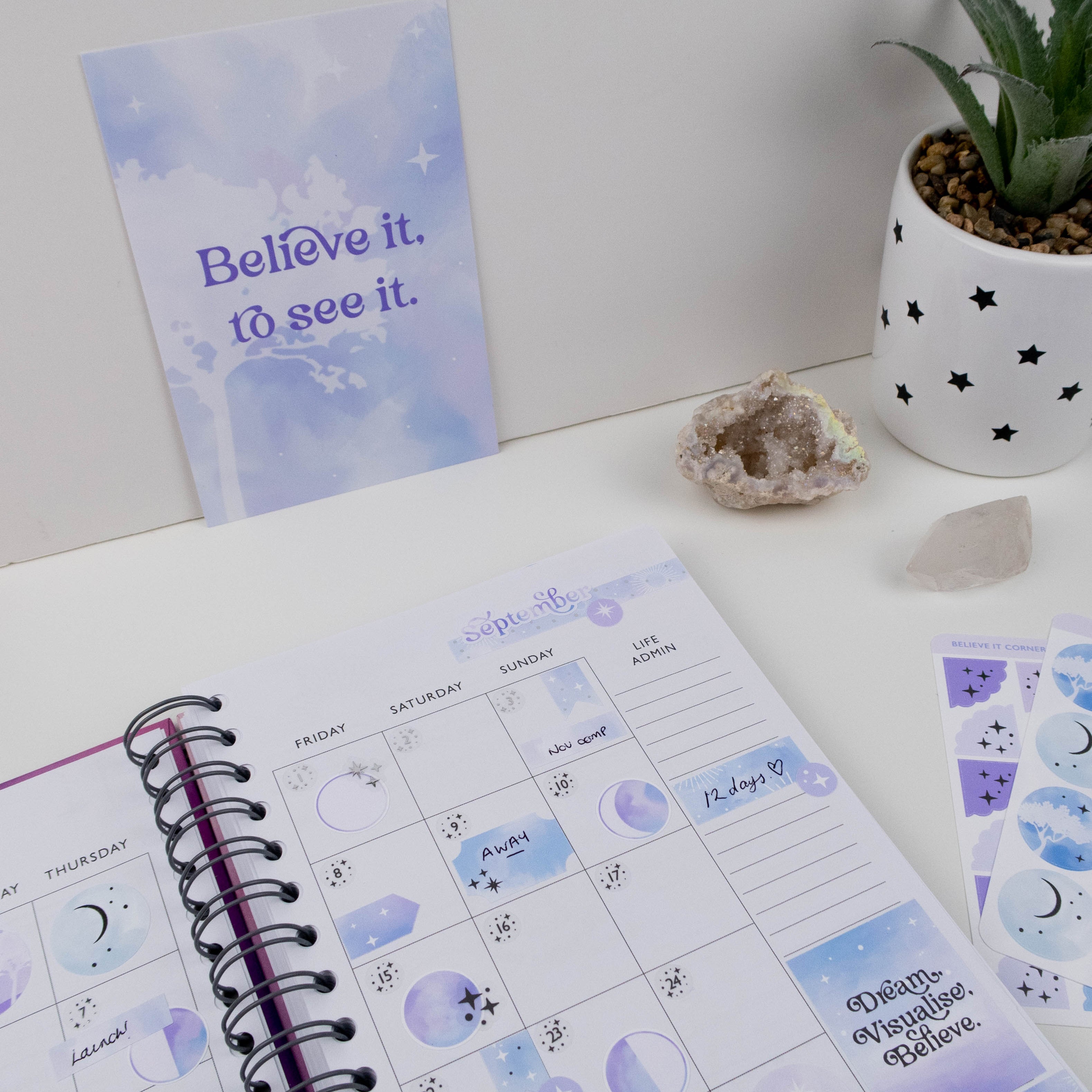 SPARKLY NUMBERS - FOILED PLANNER STICKERS - Rebecca Yates