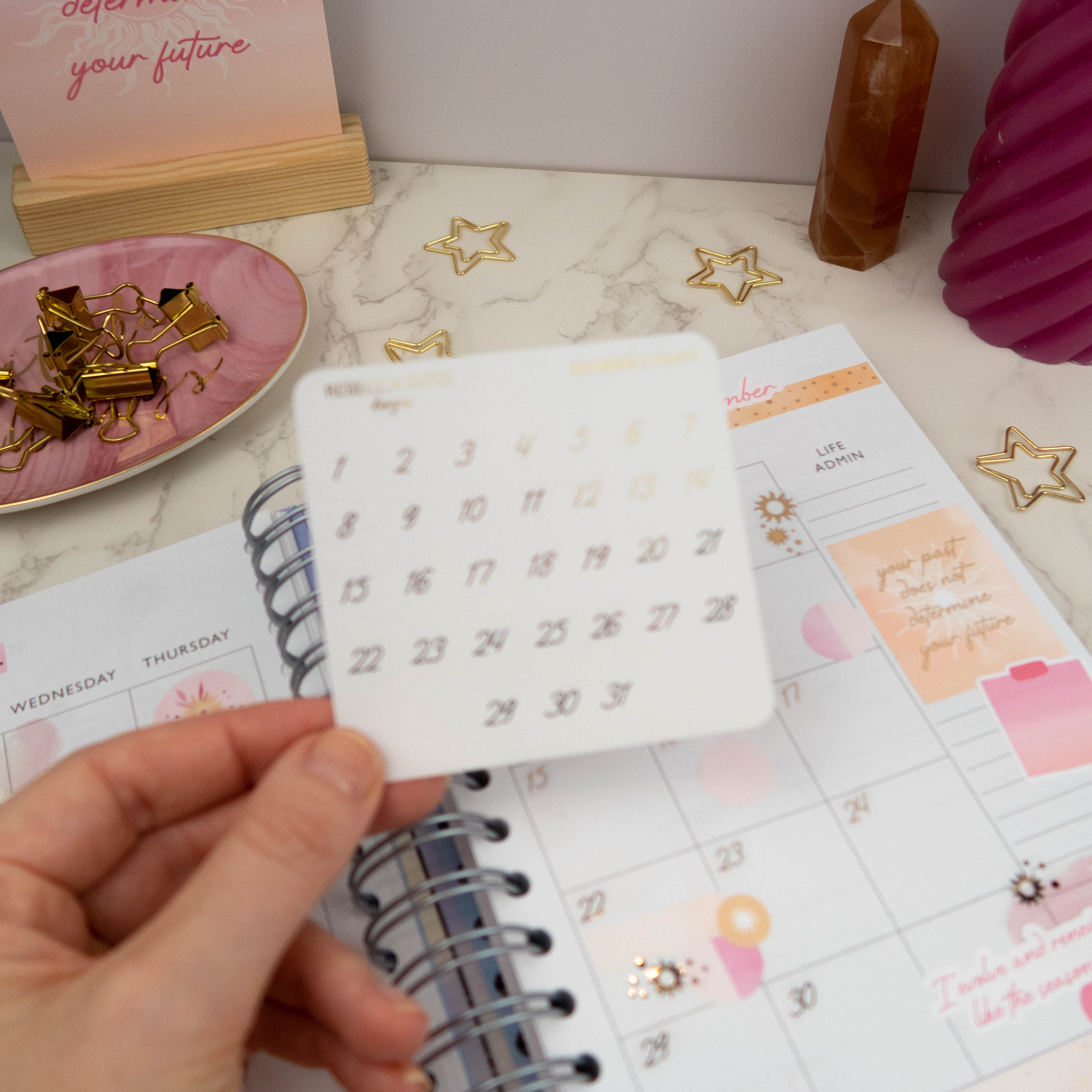 HANDWRITTEN NUMBERS - FOILED PLANNER STICKERS - Rebecca Yates