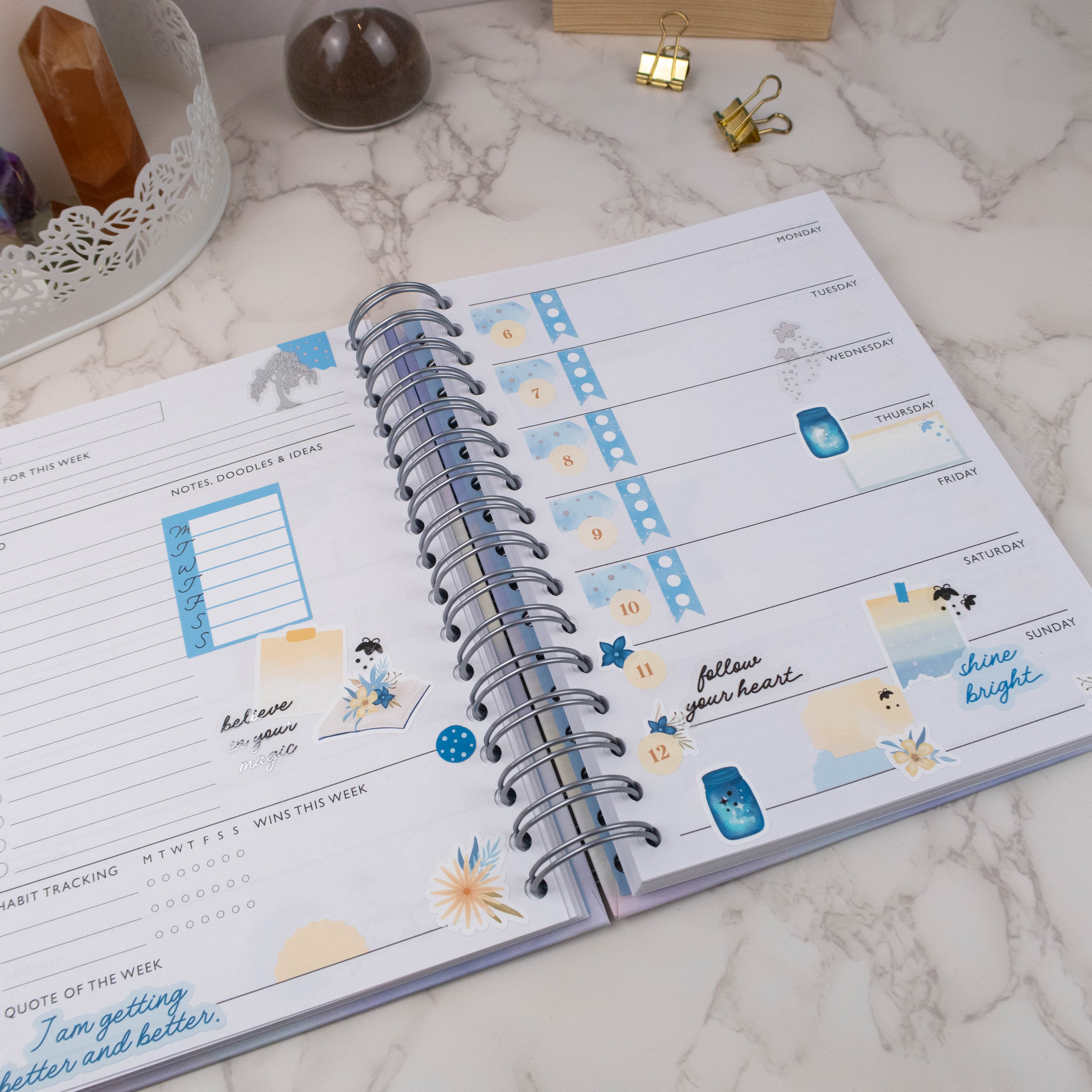 SHINE BRIGHT - FOILED PLANNER STICKERS - Rebecca Yates