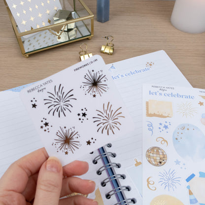 FIREWORKS  - FOILED PLANNER STICKERS