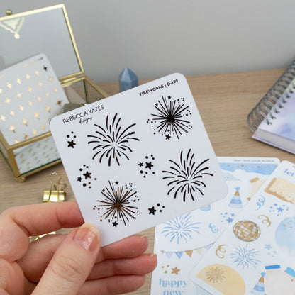 FIREWORKS  - FOILED PLANNER STICKERS