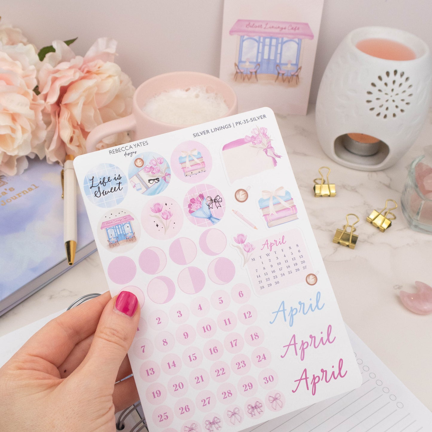 APRIL MONTH OVERVIEW STICKER SHEET