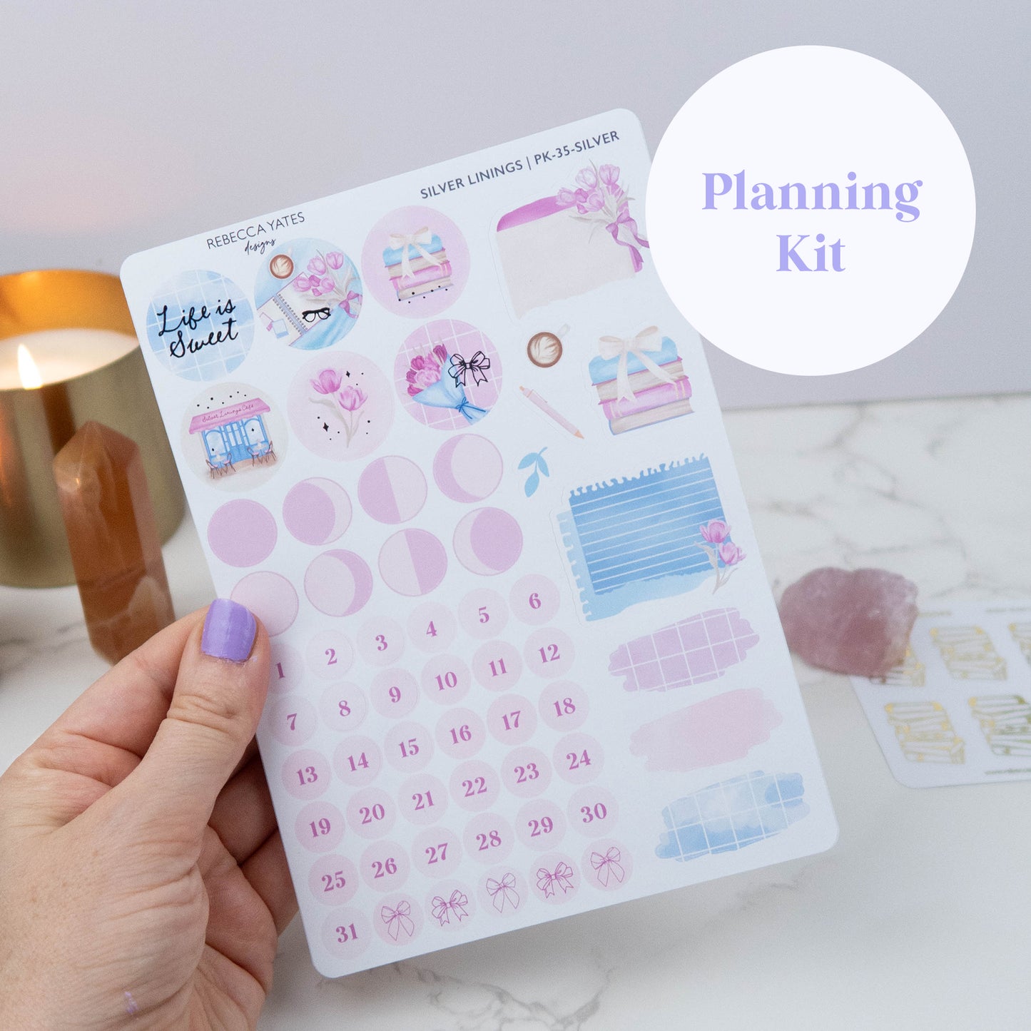 SILVER LININGS - BIG CREATIVE STICKER BUNDLE - Rebecca Yates