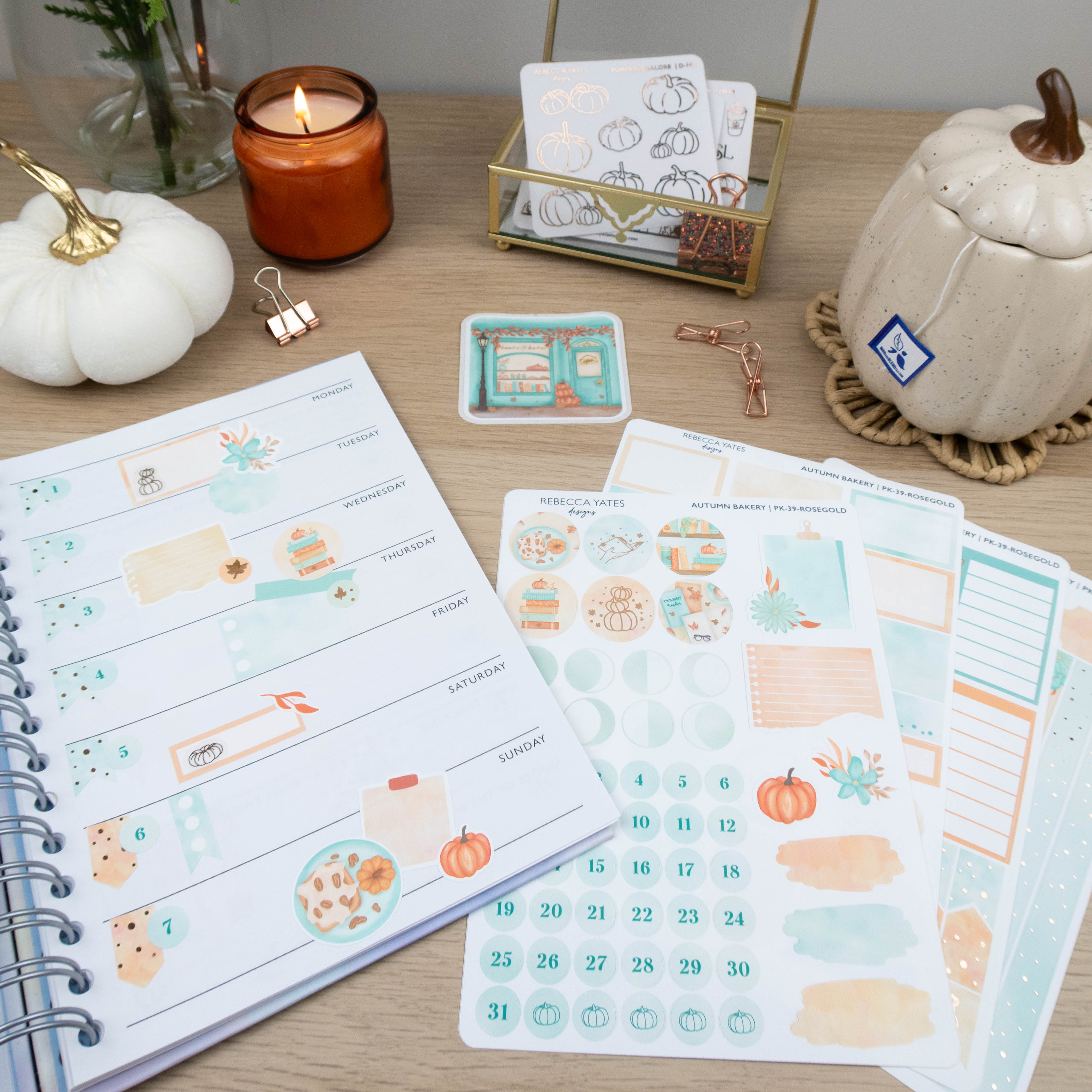 AUTUMN BAKERY - CLASSIC PLANNING KIT - Rebecca Yates