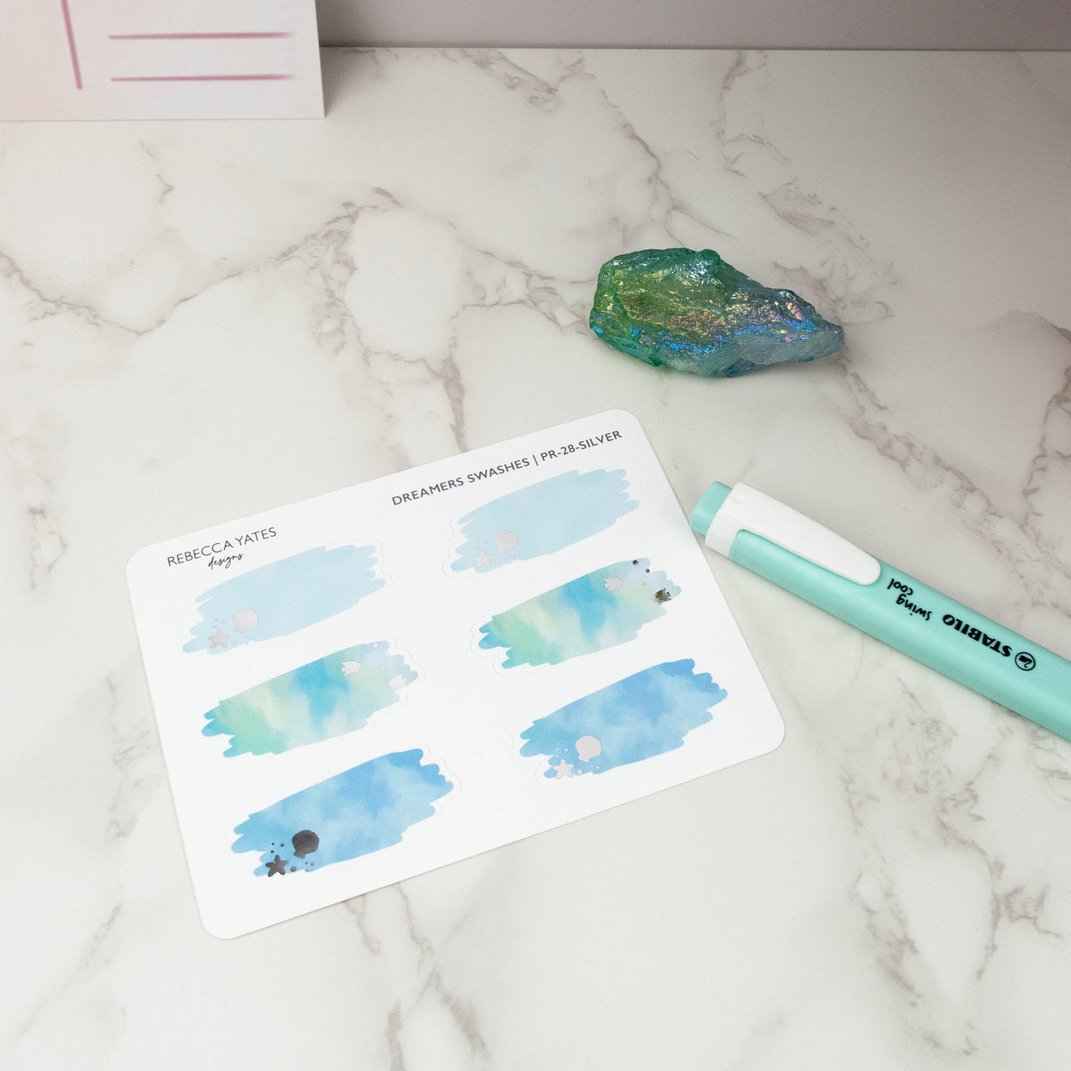DREAMERS COVE SWASHES - STICKER SHEET - Rebecca Yates