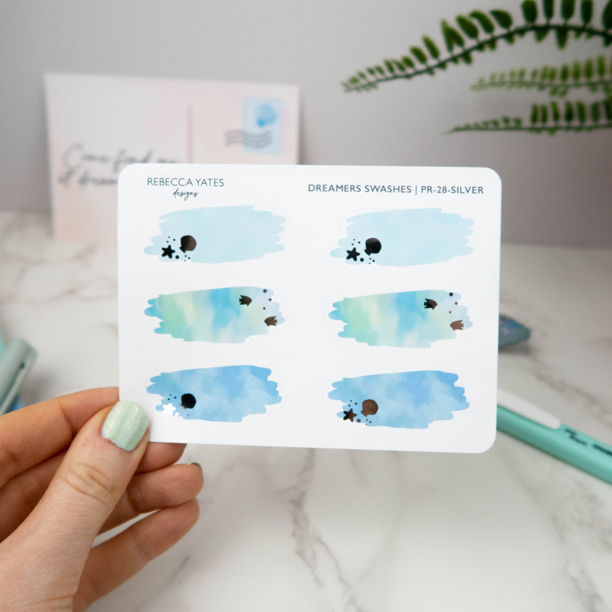 DREAMERS COVE SWASHES - STICKER SHEET - Rebecca Yates