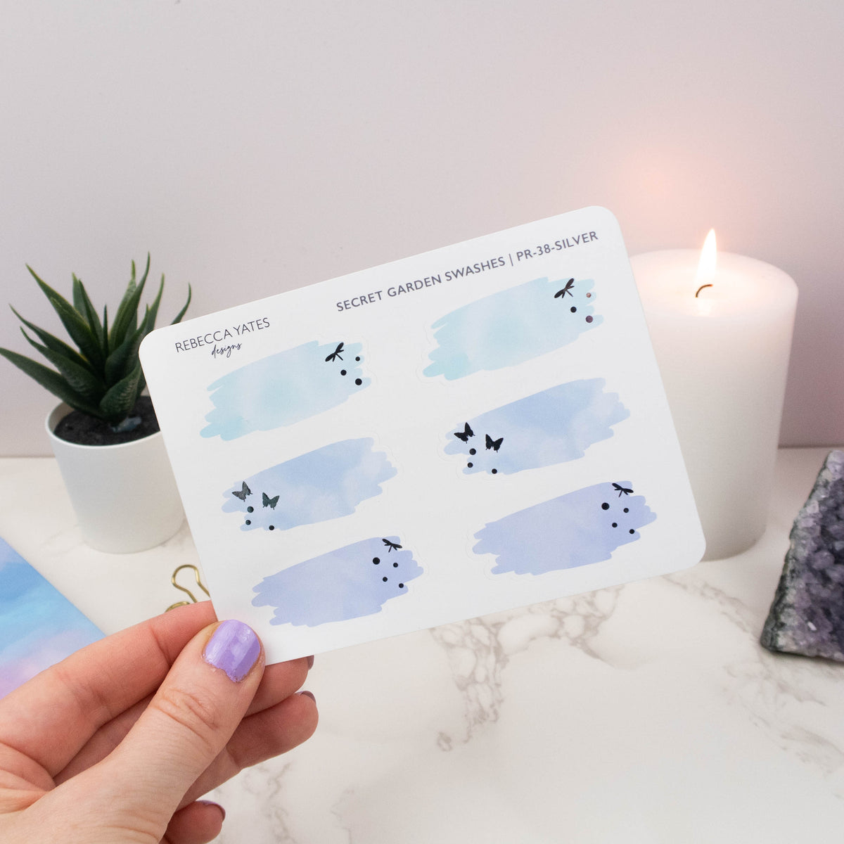SECRET GARDEN SWASHES - STICKER SHEET - Rebecca Yates