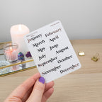 MONTHS - FOILED STICKER SHEET