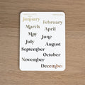MONTHS - FOILED STICKER SHEET - Rebecca Yates