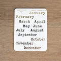 MONTHS - FOILED STICKER SHEET (TYPEWRITER) - Rebecca Yates
