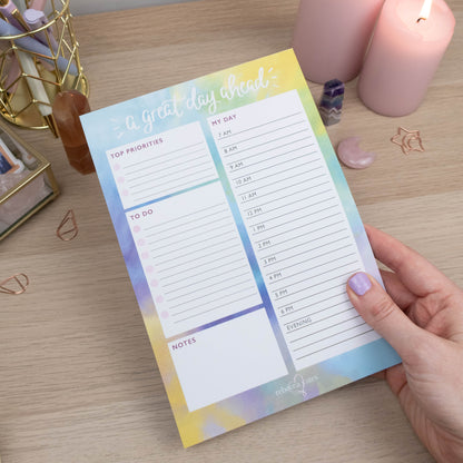 A GREAT DAY AHEAD - DAY PLANNER PAD (TOPAZ) - Rebecca Yates