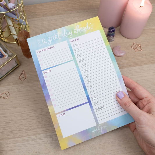 A GREAT DAY AHEAD - DAY PLANNER PAD (TOPAZ) - Rebecca Yates