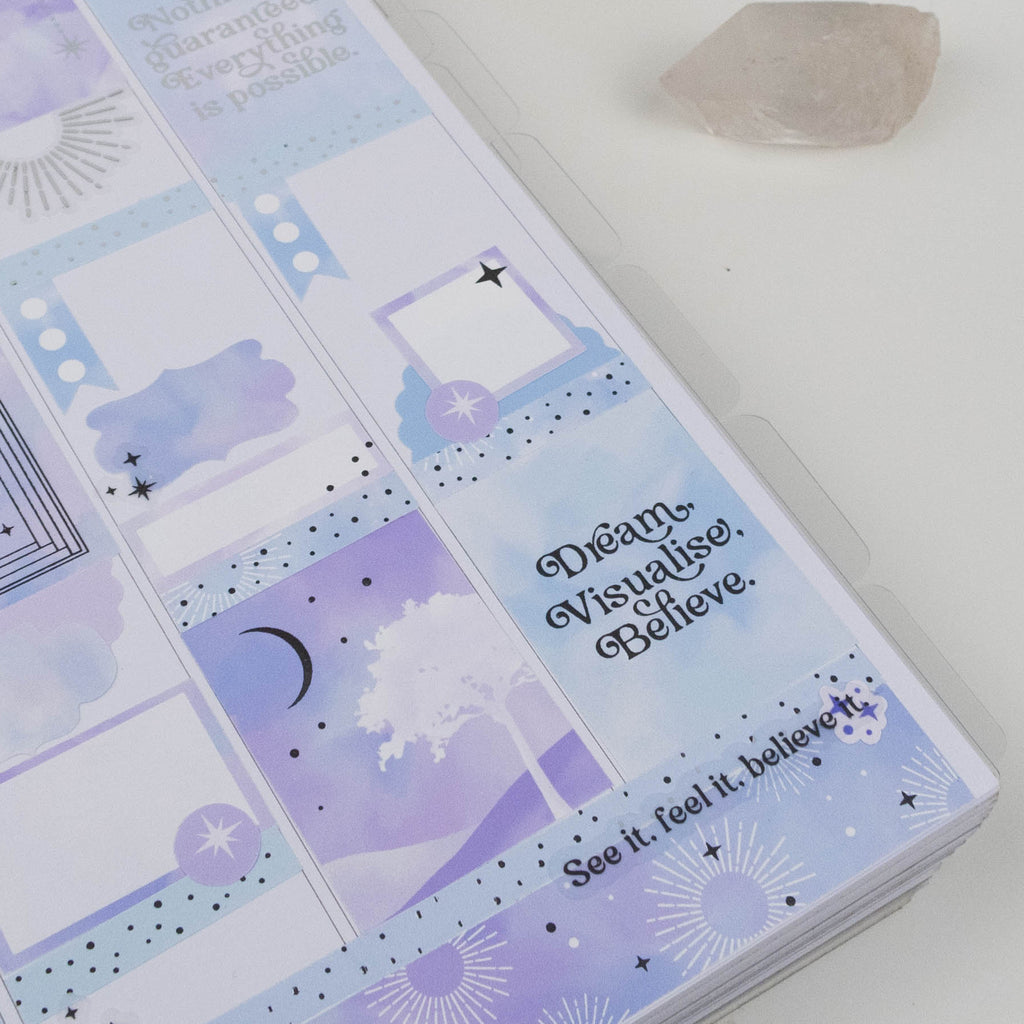 MAGIC HAPPENS WHEN - FOILED QUOTES STICKER SHEET - Rebecca Yates