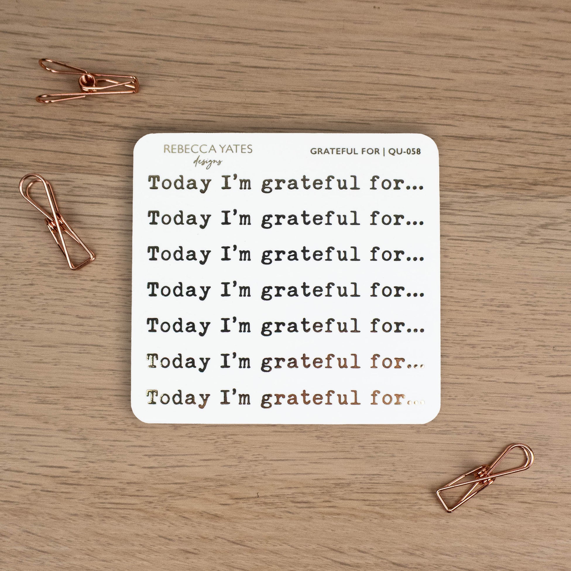 TODAY I'M GRATEFUL FOR - JOURNAL PROMPTS