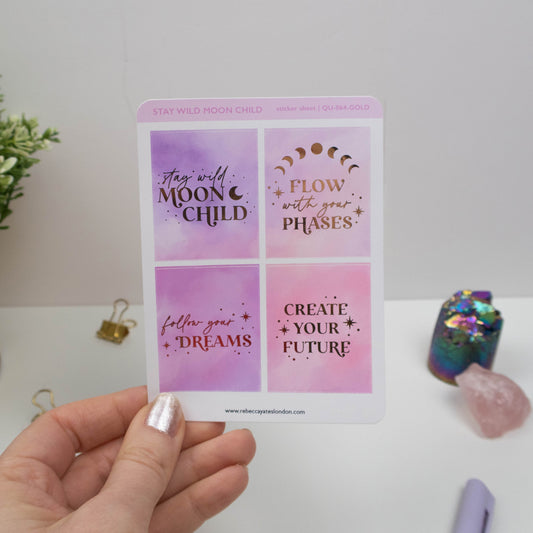 STAY WILD MOON CHILD - PLANNER STICKER SHEET