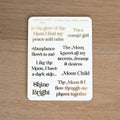 IT WAS A FULL MOON - FOILED QUOTES STICKER SHEET - Rebecca Yates