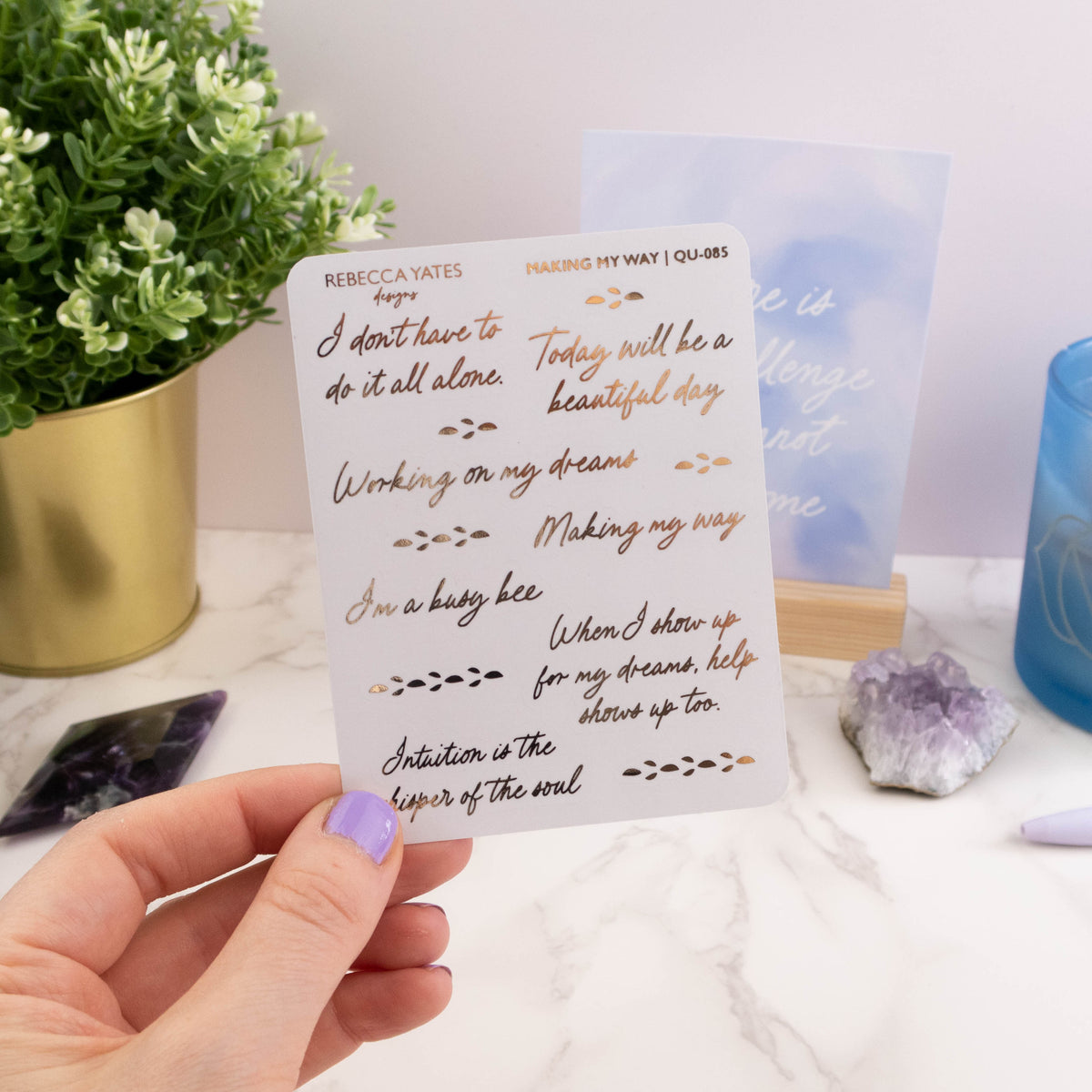 MAKING MY WAY - FOILED PLANNER STICKERS - Rebecca Yates