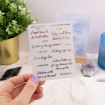 MAKING MY WAY - FOILED PLANNER STICKERS - Rebecca Yates
