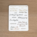 MAKING MY WAY - FOILED PLANNER STICKERS - Rebecca Yates