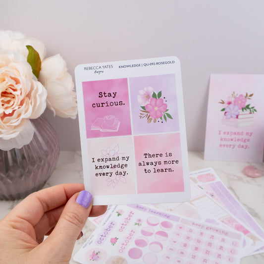 KNOWLEDGE - STICKER SHEET