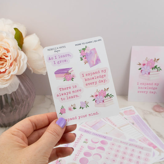 MORE TO LEARN - QUOTES PLANNER STICKER SHEET