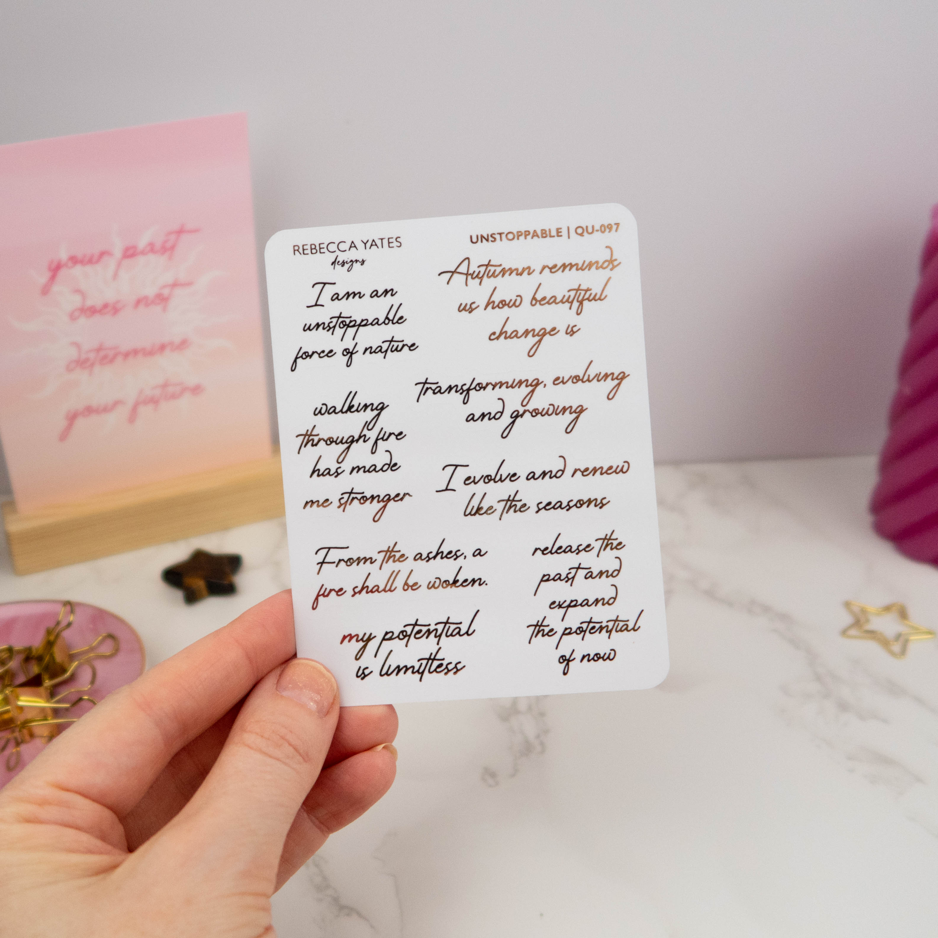 UNSTOPPABLE - FOILED PLANNER STICKERS - Rebecca Yates