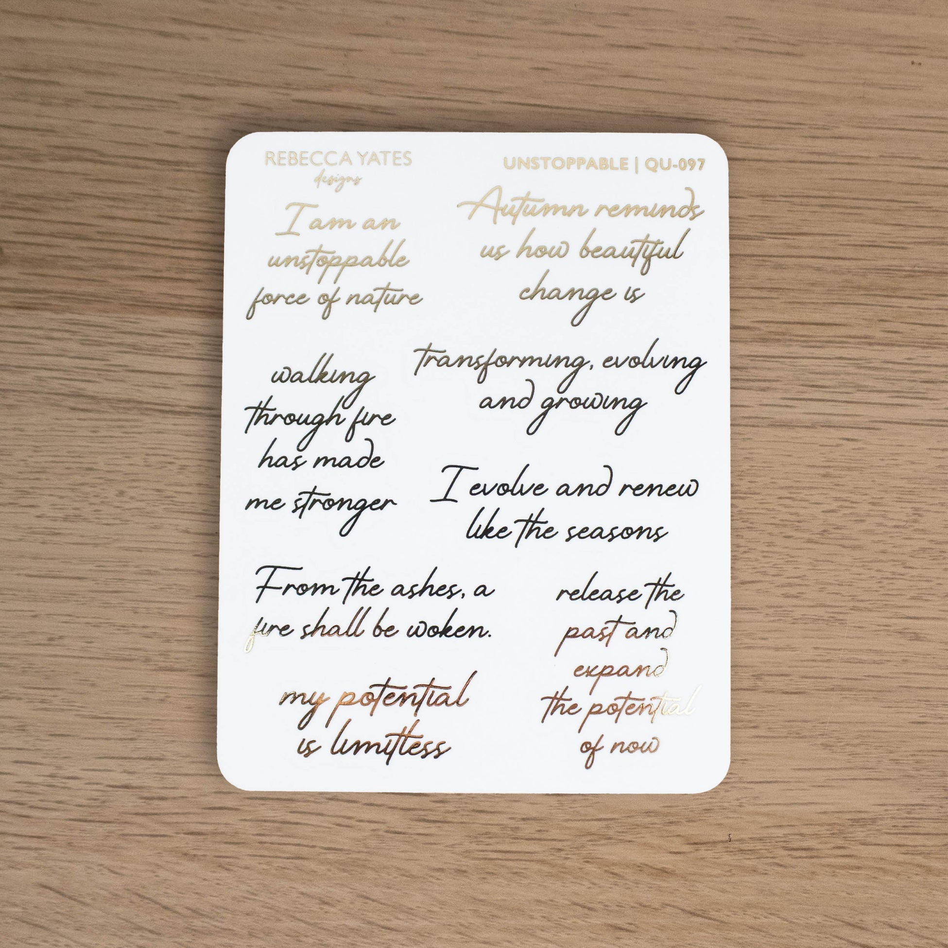 UNSTOPPABLE - FOILED PLANNER STICKERS - Rebecca Yates