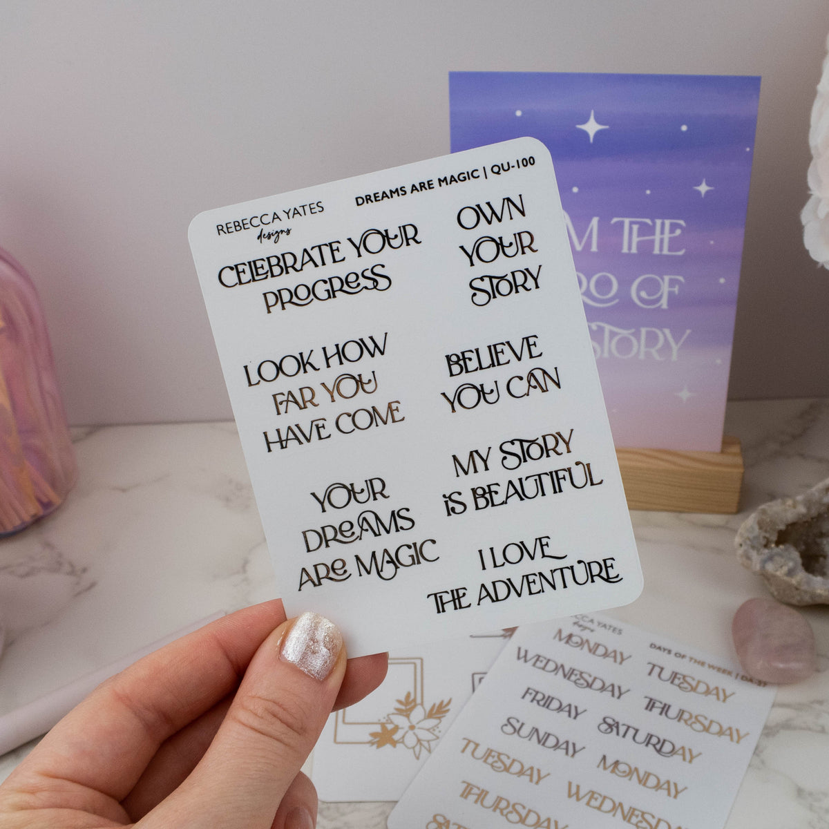 DREAMS ARE MAGIC - FOILED PLANNER STICKERS - Rebecca Yates
