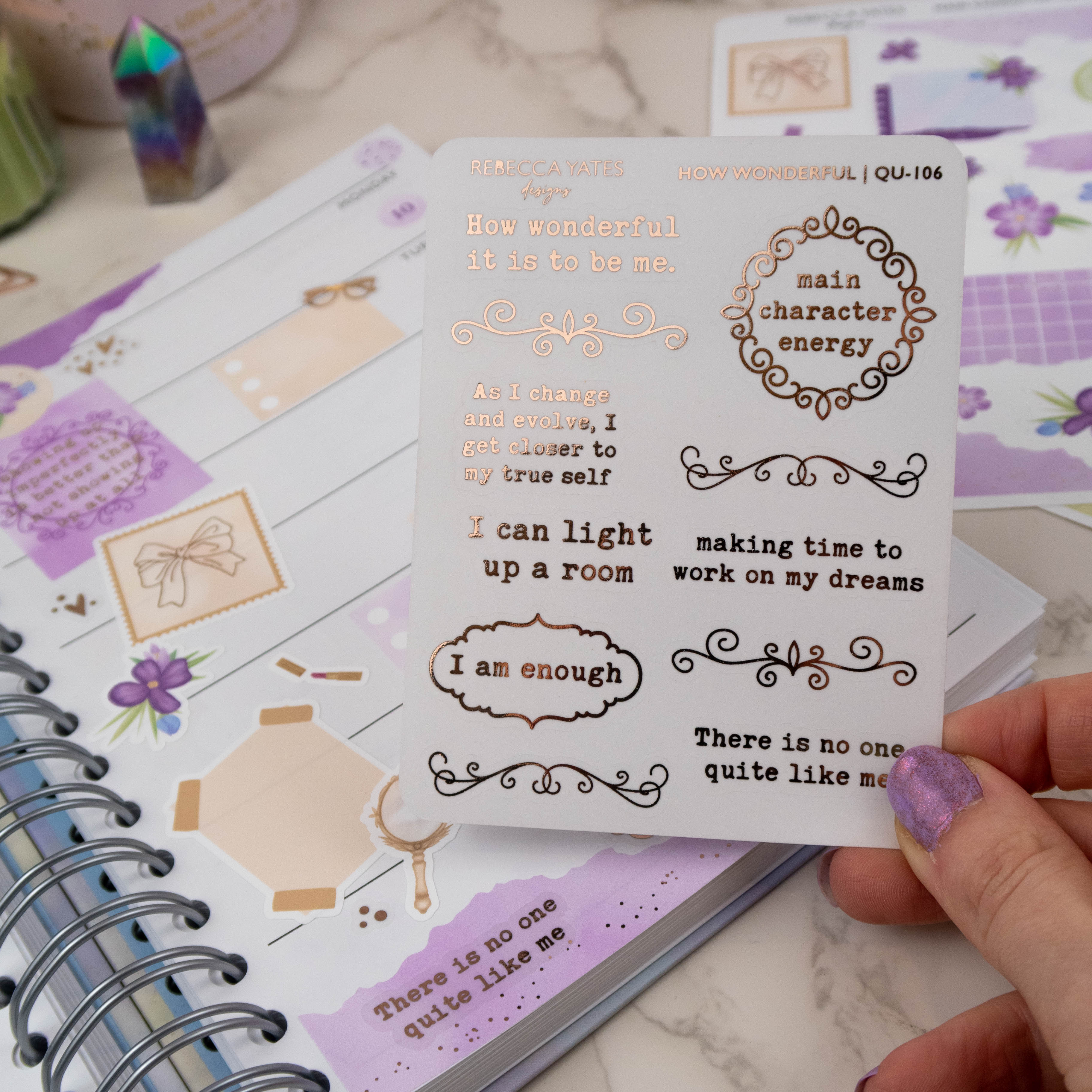 HOW WONDERFUL - FOILED PLANNER STICKERS - Rebecca Yates