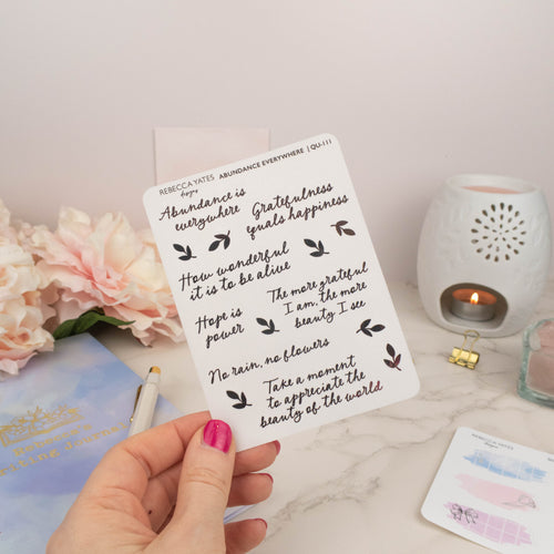 ABUNDANCE IS EVERYWHERE - FOILED PLANNER STICKERS - Rebecca Yates