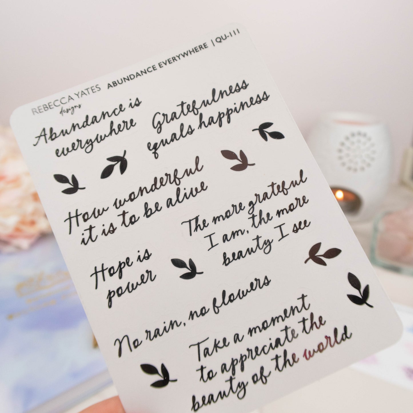 ABUNDANCE IS EVERYWHERE - FOILED PLANNER STICKERS