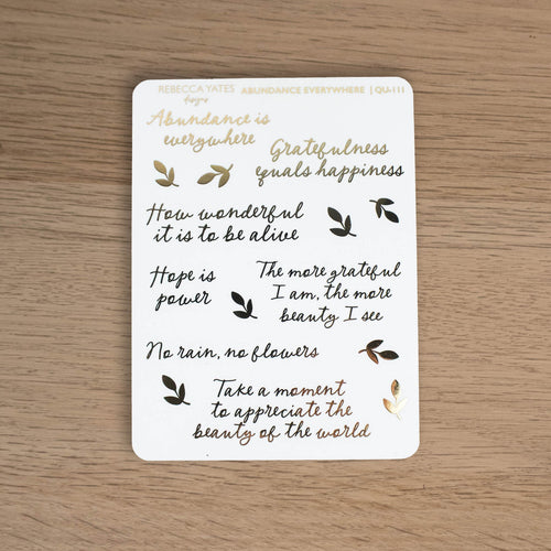 ABUNDANCE IS EVERYWHERE - FOILED PLANNER STICKERS - Rebecca Yates