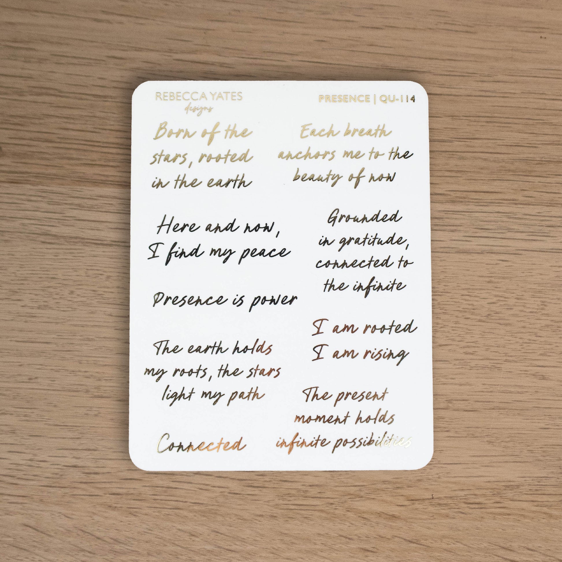PRESENCE - FOILED PLANNER STICKERS - Rebecca Yates