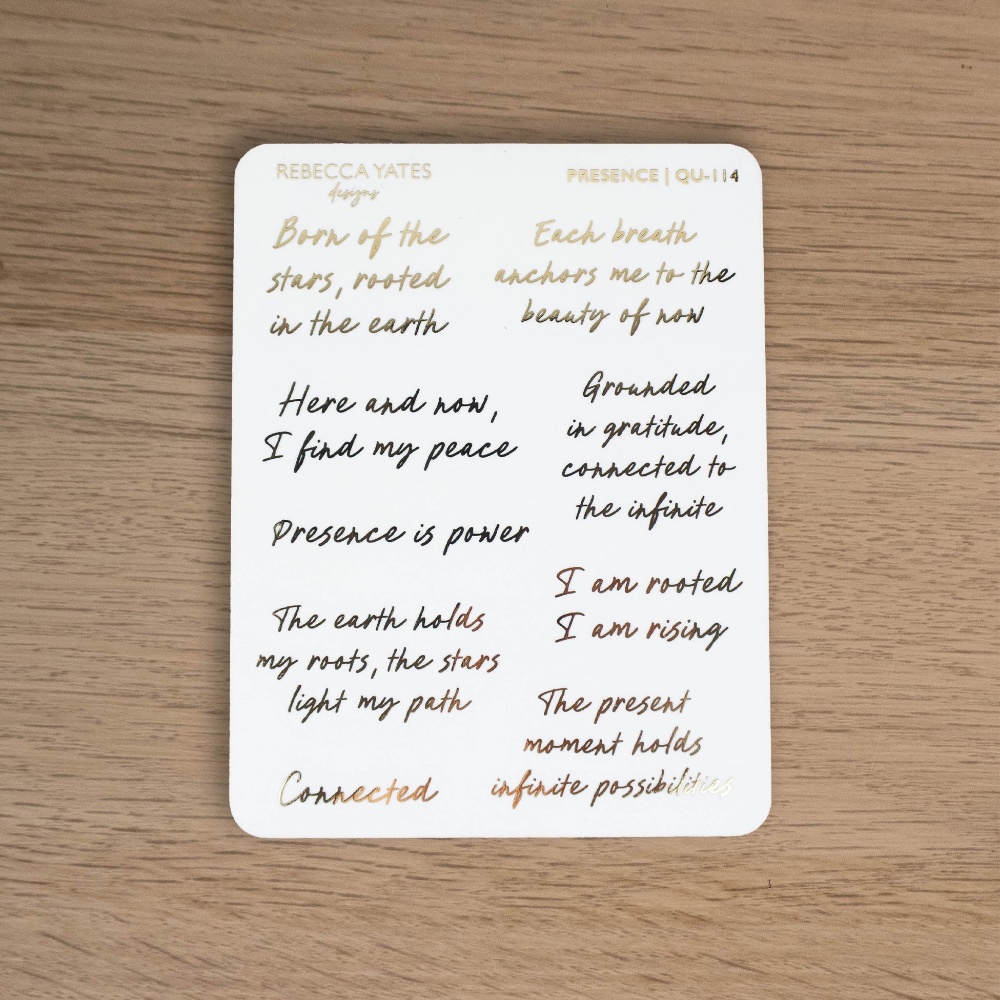 PRESENCE - FOILED PLANNER STICKERS - Rebecca Yates