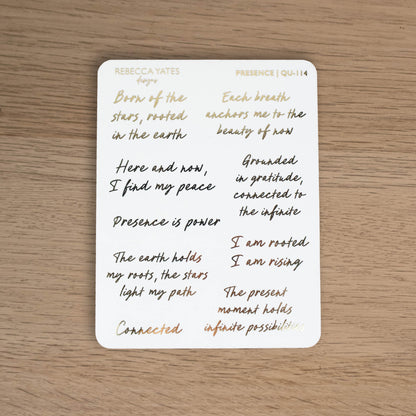 PRESENCE - FOILED PLANNER STICKERS - Rebecca Yates