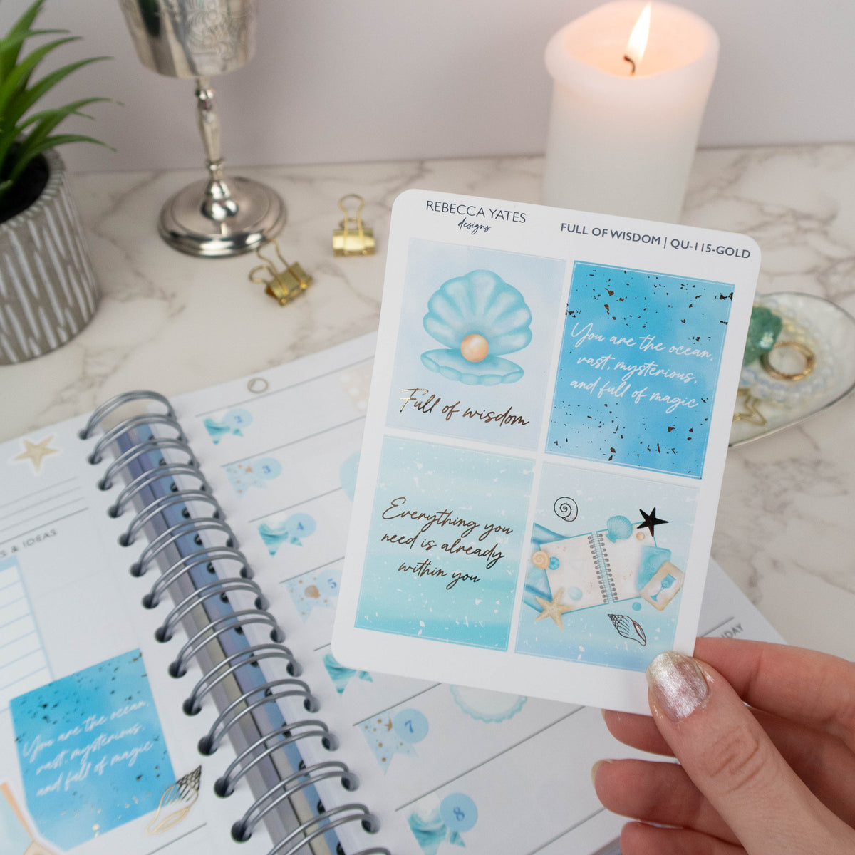 FULL OF WISDOM - STICKER SHEET - Rebecca Yates