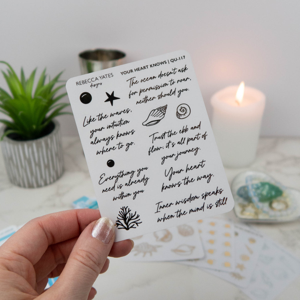 YOUR HEART KNOWS - FOILED PLANNER STICKERS - Rebecca Yates