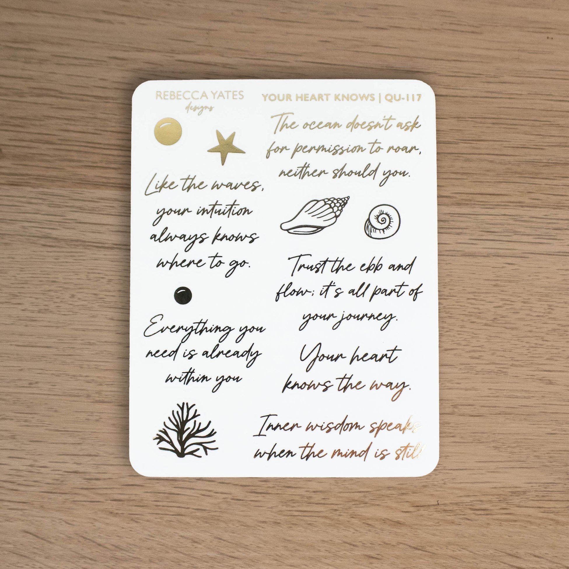 YOUR HEART KNOWS - FOILED PLANNER STICKERS - Rebecca Yates
