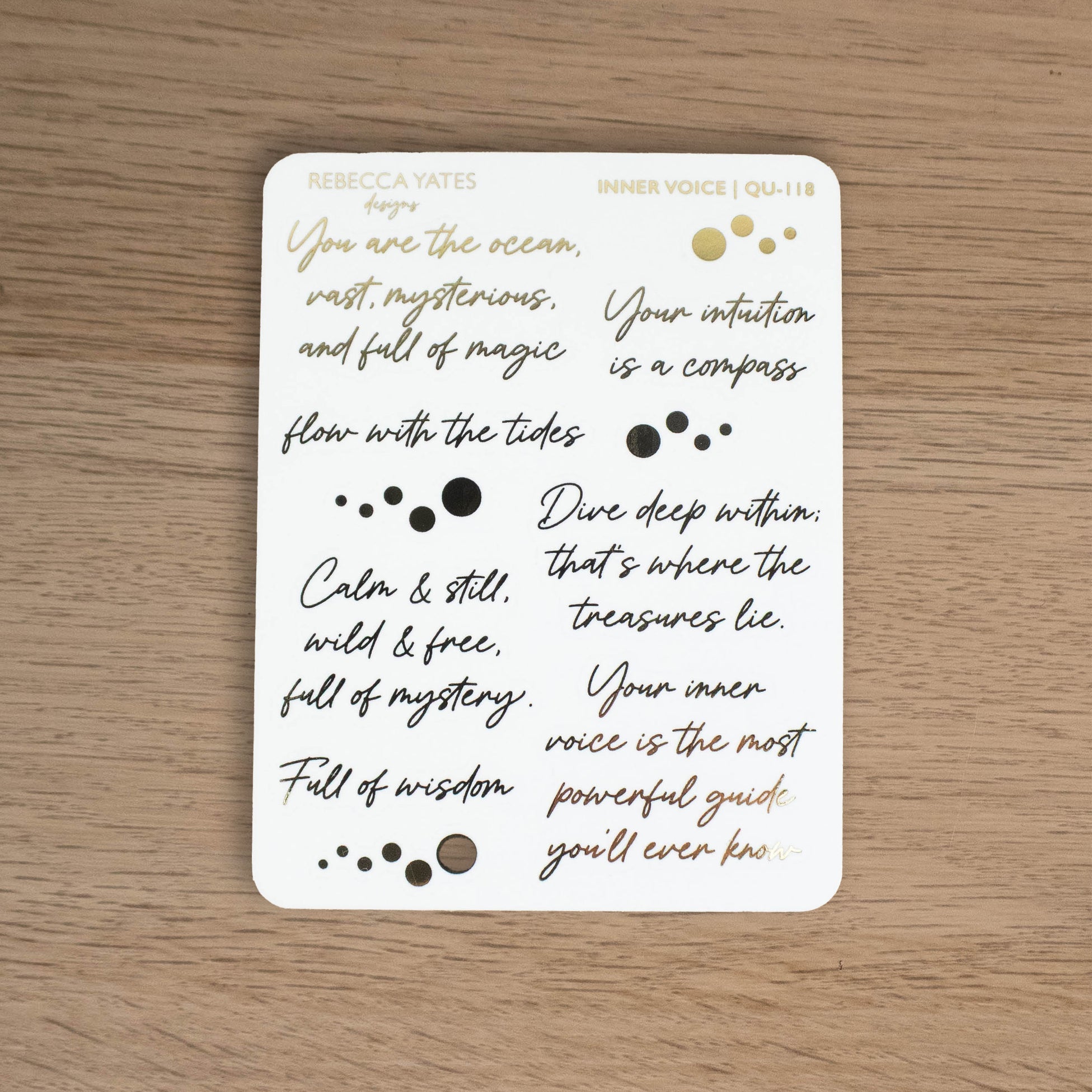 INNER VOICE - FOILED PLANNER STICKERS - Rebecca Yates
