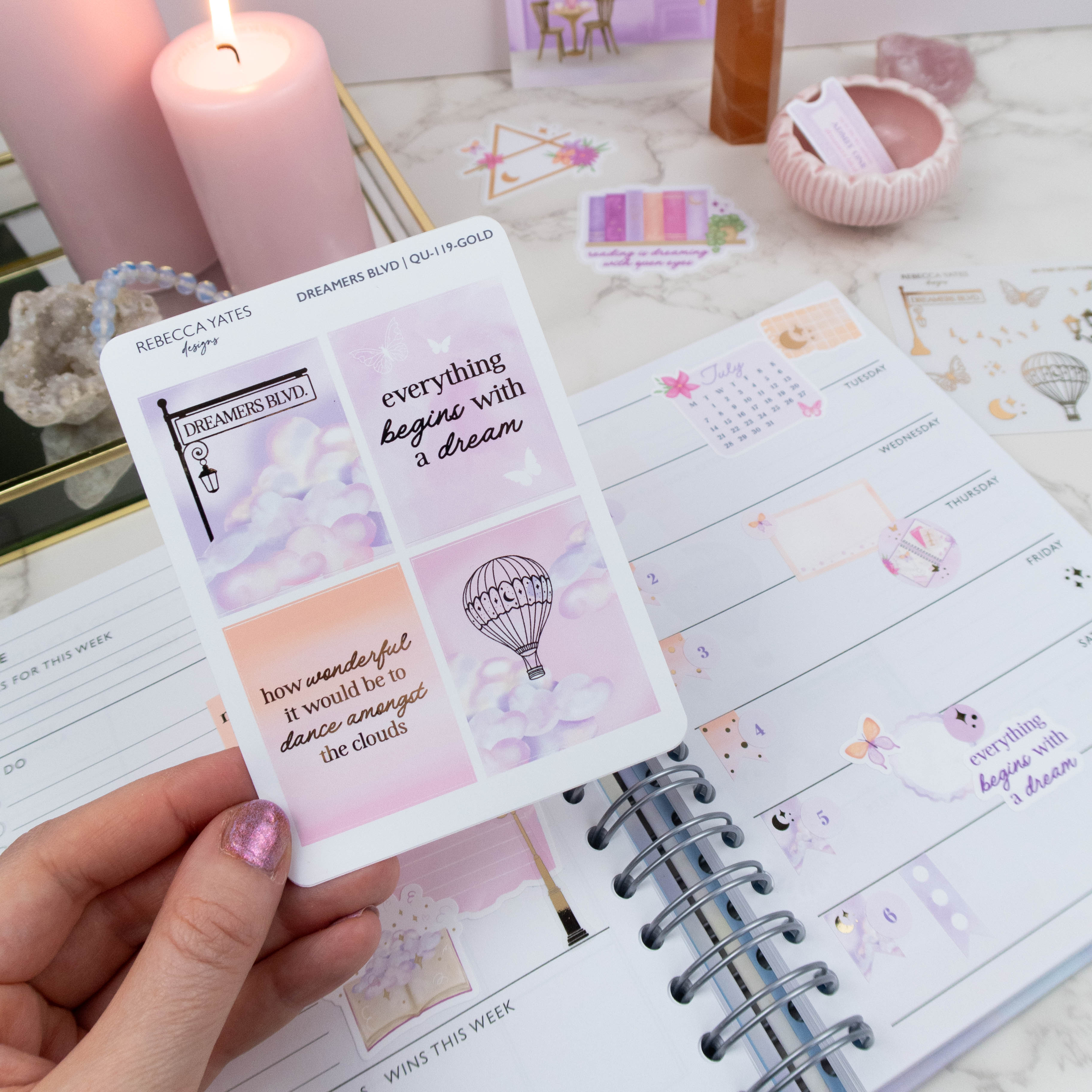MONTHLY PLANNING STICKER SUBSCRIPTION (OPEN UNTIL 14TH JUNE) - Rebecca Yates