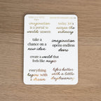 ESCAPE THE ORDINARY - FOILED PLANNER STICKERS - Rebecca Yates