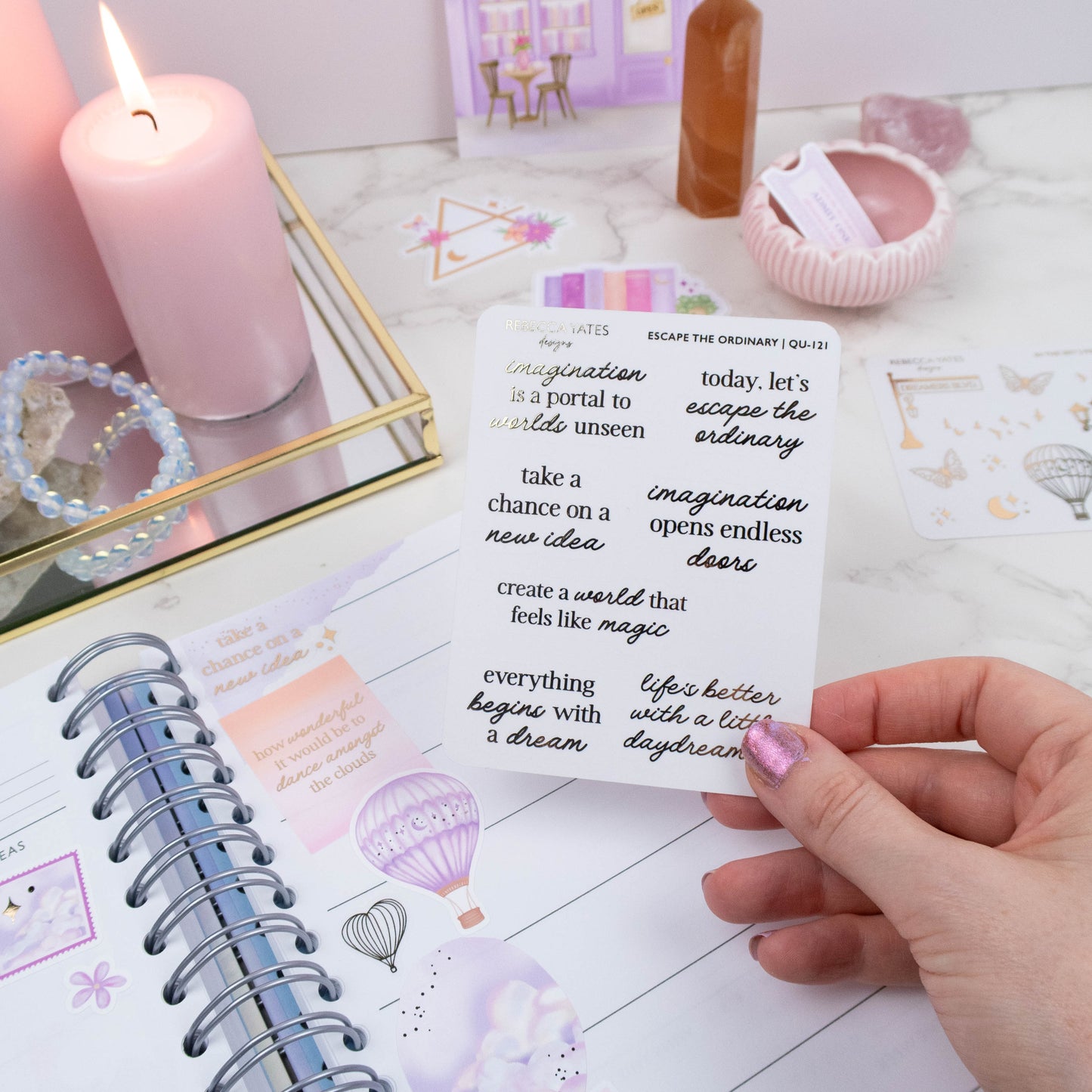 ESCAPE THE ORDINARY - FOILED PLANNER STICKERS