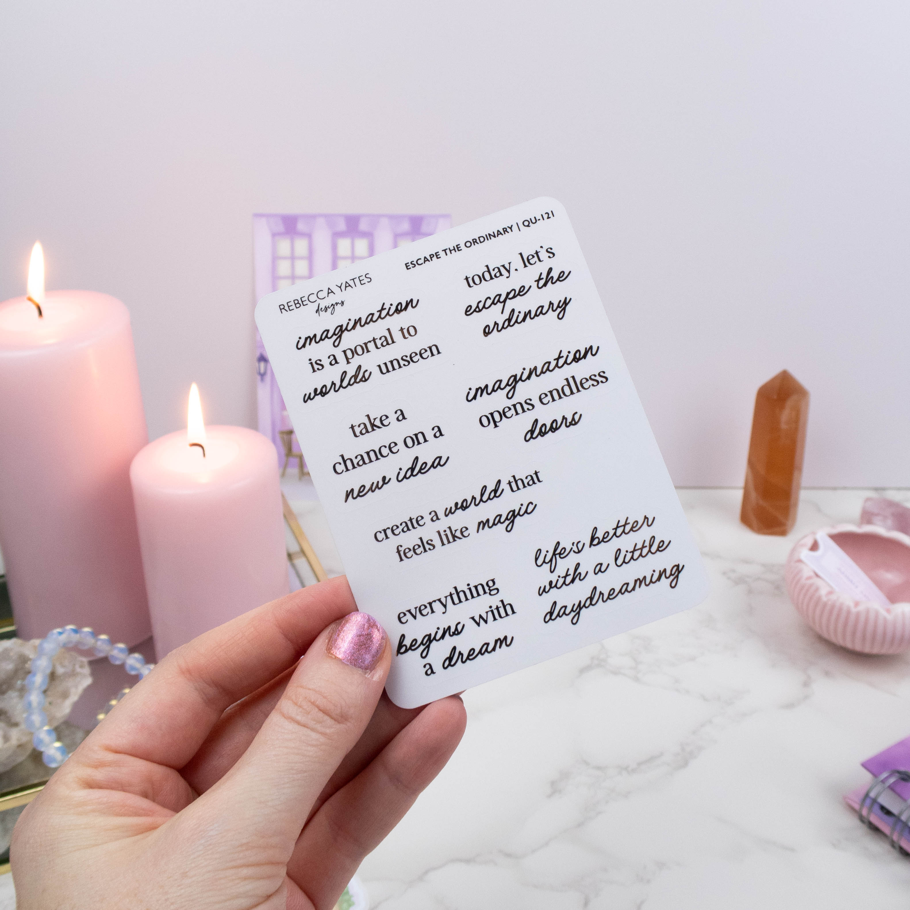 ESCAPE THE ORDINARY - FOILED PLANNER STICKERS - Rebecca Yates