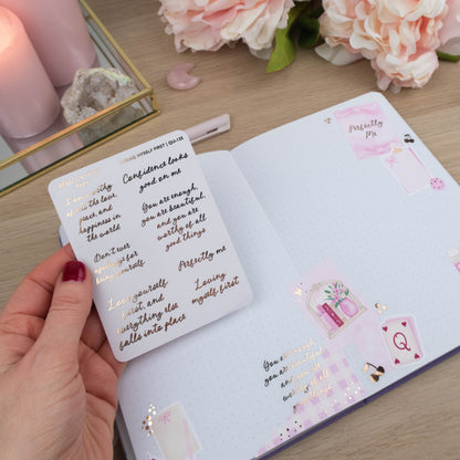 LOVING MYSELF FIRST - FOILED QUOTE PLANNER STICKERS