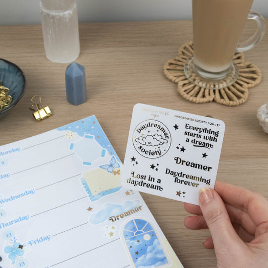 DAYDREAMER SOCIETY - FOILED QUOTE PLANNER STICKERS - Rebecca Yates